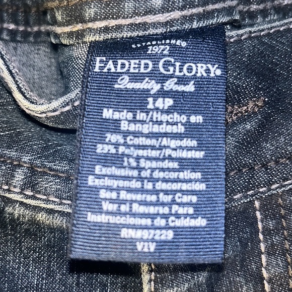 Faded Glory Full Figure Flap Pocket Jeans Women’s 14 Petite NWT - Picture 8 of 8